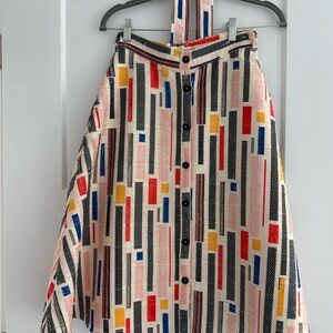 Hutch Colorful Striped Midi Skirt